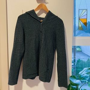 Patagonia 100% cashmere hooded cardigan.
